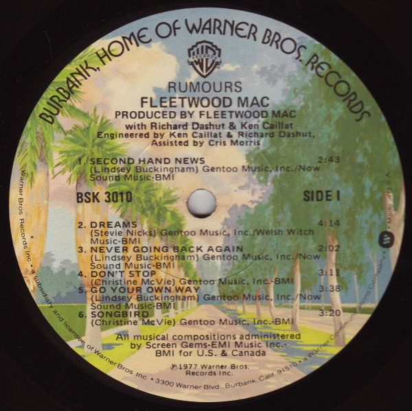 Fleetwood Mac – Rumours (1977, Los Angeles Pressing, Vinyl) - Discogs