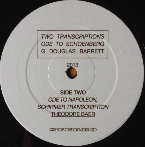Album herunterladen G Douglas Barrett - Two Transcriptions Ode To Schoenberg