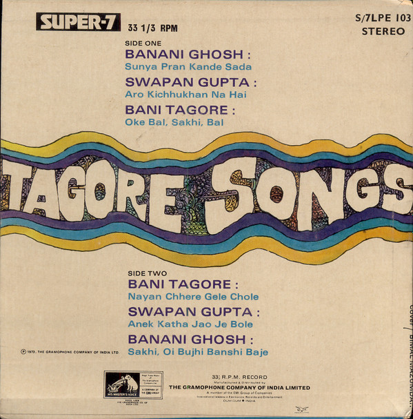 lataa albumi Banani Ghosh, Swapan Gupta, Bani Tagore - Tagore Songs