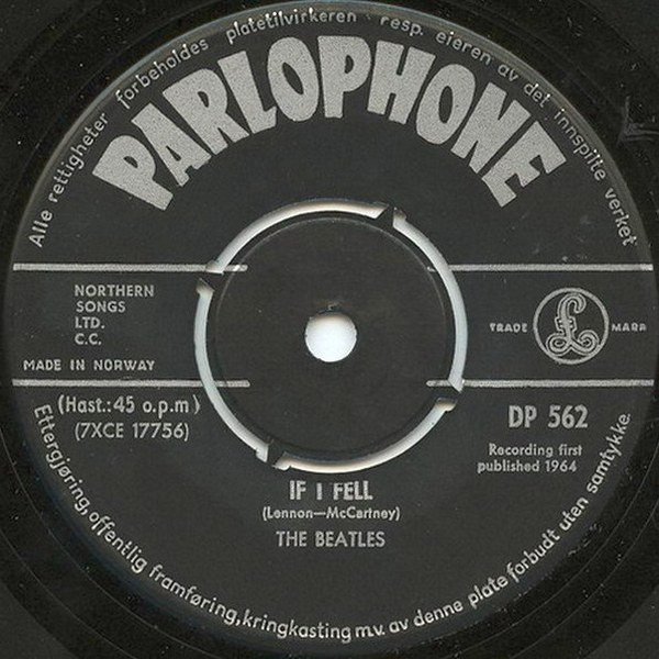 The Beatles – If I Fell (1964, Vinyl) - Discogs