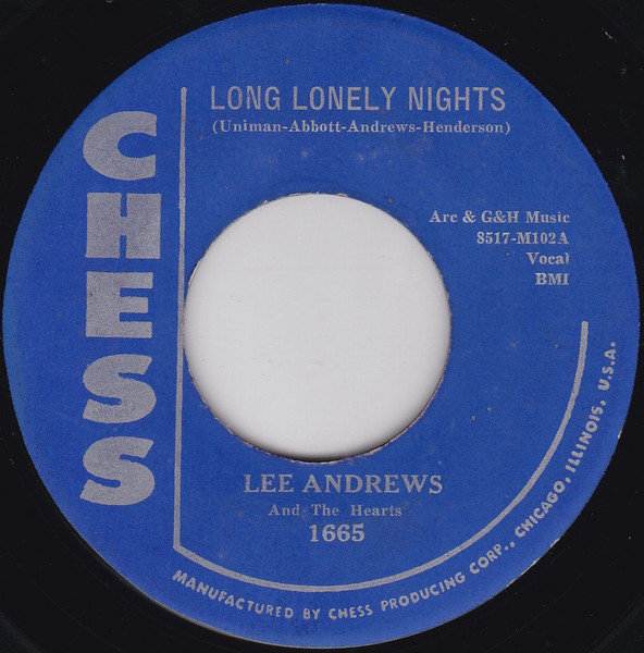 Lee Andrews And The Hearts – Long Lonely Nights / The Clock (Blue