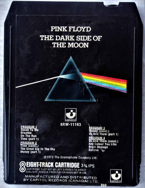 Pink Floyd – The Dark Side Of The Moon (8-Track Cartridge) - Discogs