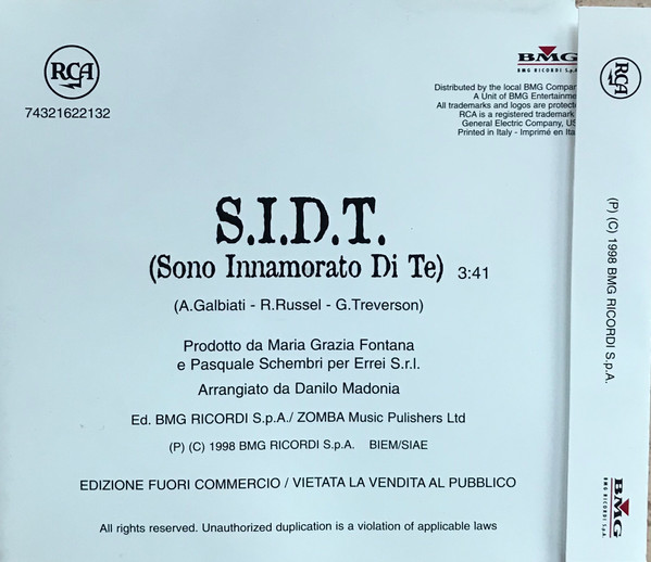 I Ragazzi Italiani – S.I.D.T. (Sono Innamorato Di Te) (1998