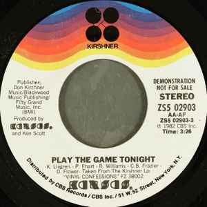 Kansas Play the Game Tonight / Play On 45 Kirshner 1982