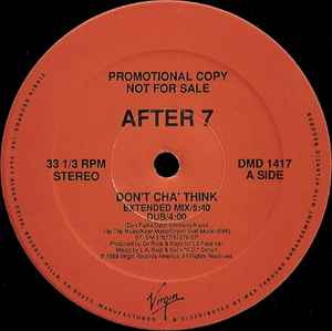 After 7 Don t Cha Think 1989 Vinyl Discogs