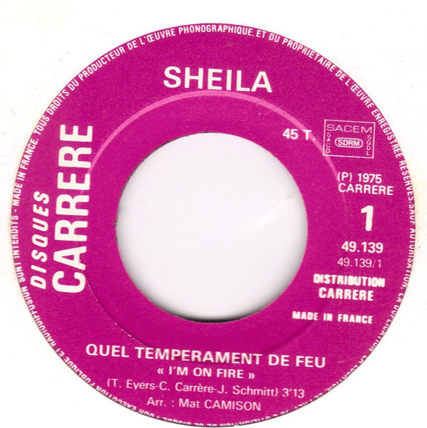 ladda ner album Sheila - Quel Tempérament De Feu