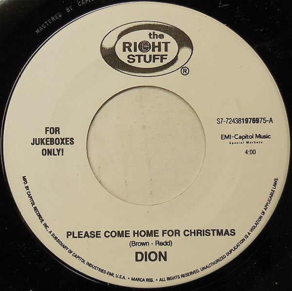 Dion / The Belmonts – Please Come Home For Christmas / Wintertime