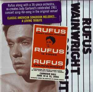 Rufus Wainwright - Rufus Does Judy At Carnegie Hall album cover
