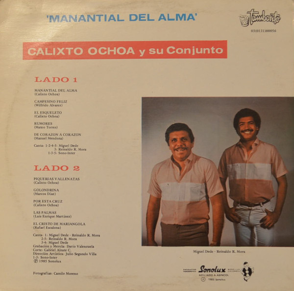 télécharger l'album Calixto Ochoa Y Su Conjunto - Manantial Del Alma