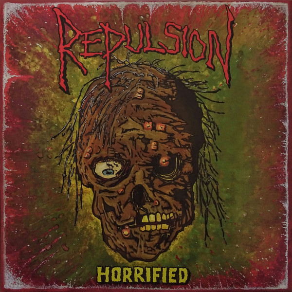 Repulsion – Horrified (2021, Clear With Swamp Green Cloudy Effect ...