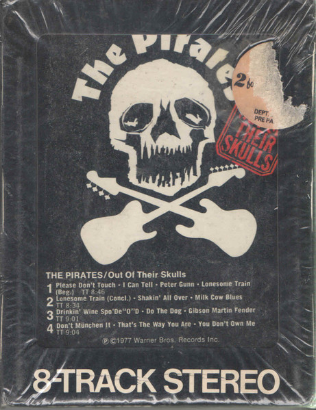 THE PIRATES OUT OF THEIR SKULLS 1977-ALBUM COVERS ON A MUG. 