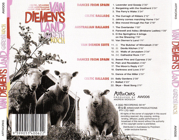 baixar álbum Gareth Koch - Van Diemens Land Celtic Spanish and Australian Music For Guitar