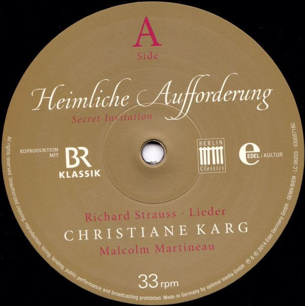 ladda ner album Richard Strauss Christiane Karg, Malcolm Martineau - Heimliche Aufforderung Secret Invitation Lieder