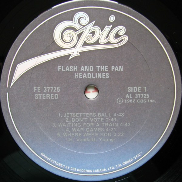 Flash And The Pan - Headlines | Epic (FE 37725) - 3