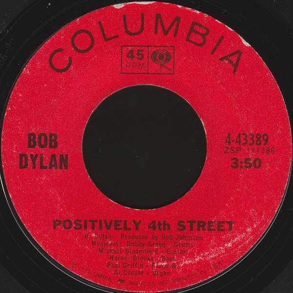 Bob Dylan – Positively 4th Street (1965, Terre Haute Pressing