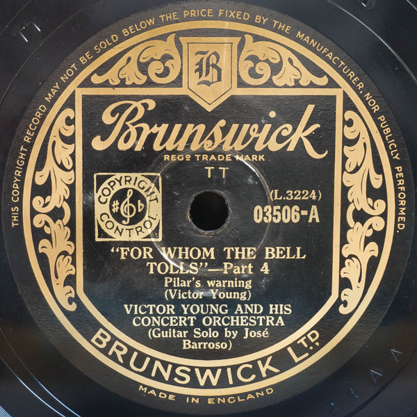 last ned album Victor Young And His Concert Orchestra - For Whom The Bell Tolls Parts 3 4