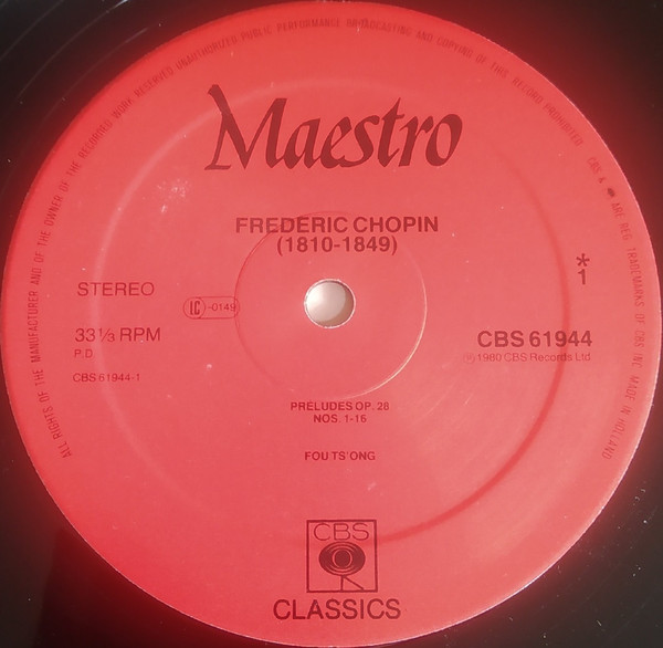 last ned album Frédéric Chopin Fou Ts'Ong - 1810 1849 Préludes Op 28 45 Posth