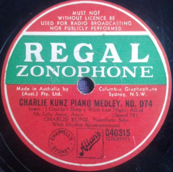 ladda ner album Charlie Kunz - Charlie Kunz Piano Medley No D74