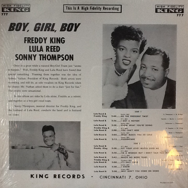 descargar álbum Freddy King Lula Reed Sonny Thompson - Boy Girl Boy