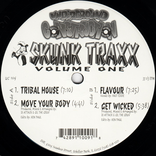 DJ Attack / Gil The Gruv – Skunk Traxx Volume One (1994, Vinyl 