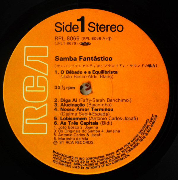 Various - Samba Fantástico | RCA (RPL-8066) - 3