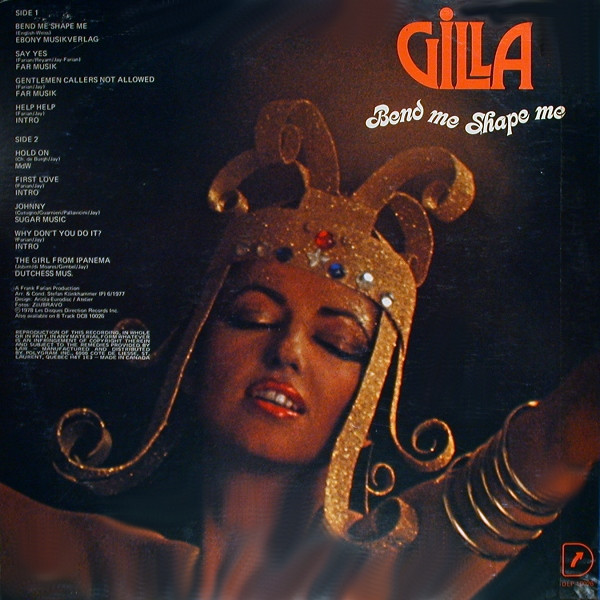 Gilla - Bend Me Shape Me | Les Disques Direction Records (DLP 10026) - 2