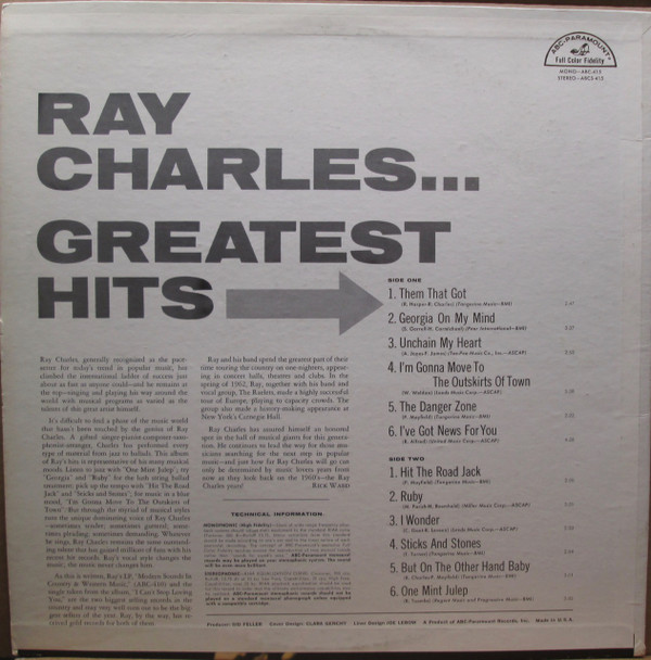 ladda ner album Ray Charles - Greatest Hits