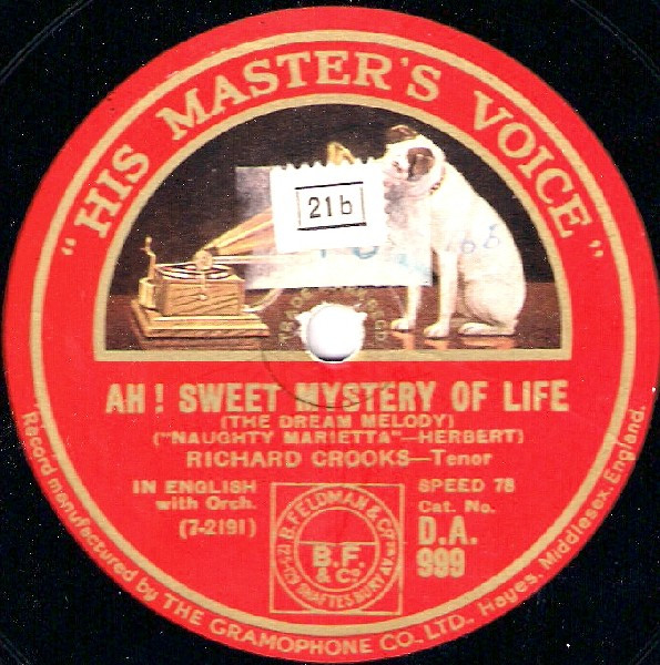 Richard Crooks With Orch. – Ah ! Sweet Mystery Of Life (The Dream 