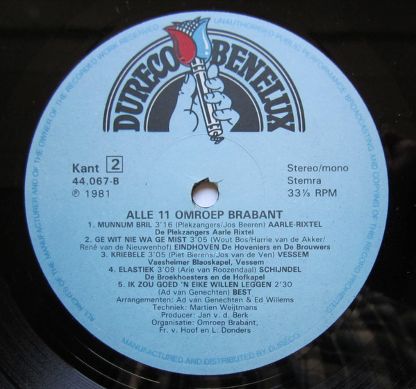 descargar álbum Various - Alle 11 Omroep Brabant Carnaval 1981