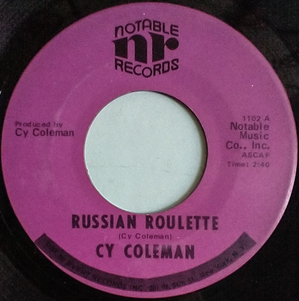  CY COLEMAN 45 RPM Russian Roulette / Sweet Pussycat: CDs y  Vinilo