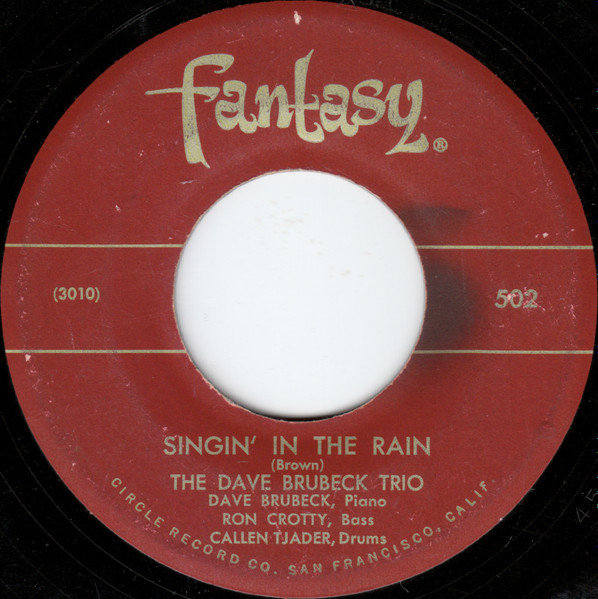 The Dave Brubeck Trio – Singin' In The Rain (1950, Vinyl) - Discogs