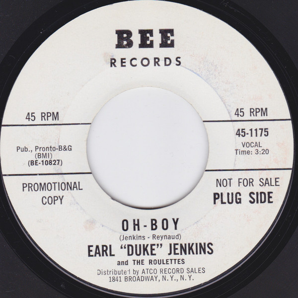 last ned album Earl Duke Jenkins And The Roulettes - Oh Boy