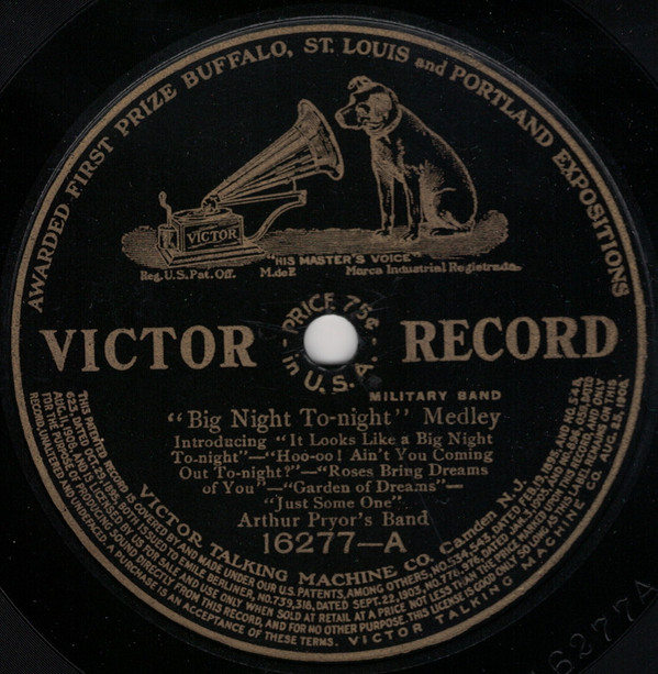 last ned album Arthur Pryor's Band Harry Macdonough - Big Night To Night Medley When You First Kiss The Last Girl You Love