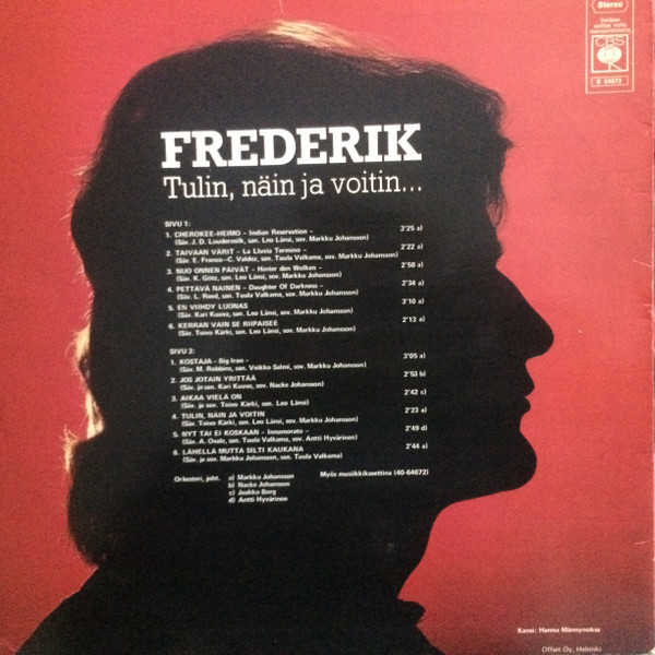last ned album Frederik - Tulin Näin Ja Voitin