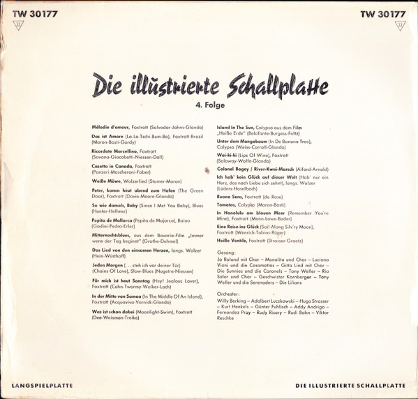 télécharger l'album Hans Hellhoff - Die Illustrierte Schallplatte 4 Folge Überraschung Für Schlagerfreunde