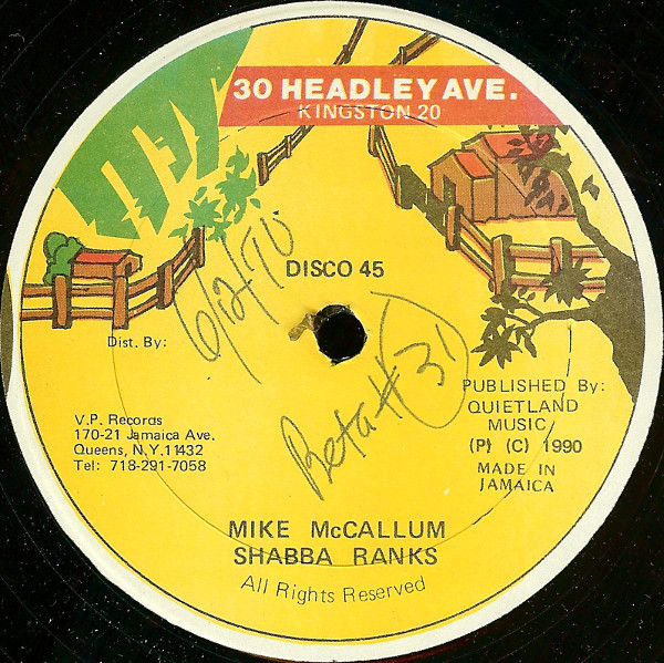 Shabba Ranks – Mike McCallum (1990, Vinyl) - Discogs