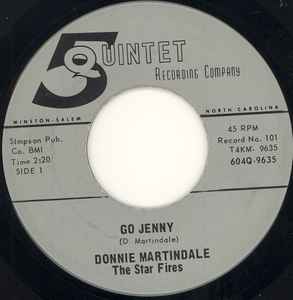 Donnie Martindale - Go Jenny / You Said You Love Me album cover