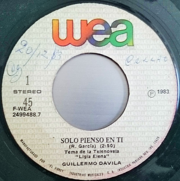Album herunterladen Guillermo Davila - Solo Pienso En Ti Nunca Dejes de Soñar