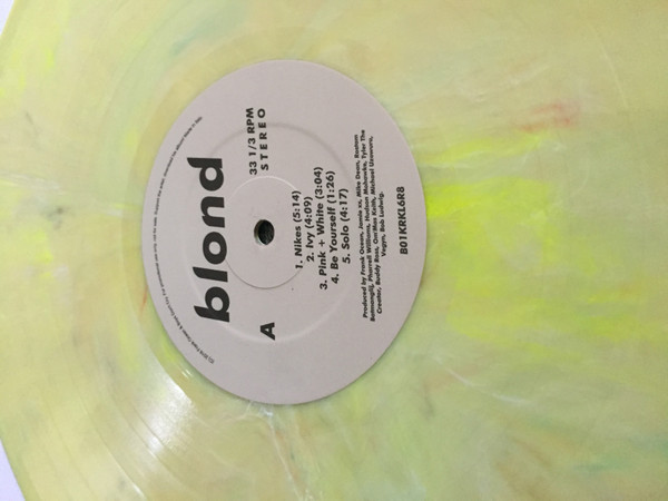 Frank Ocean – Blond (2016, Translucent Yellow Marbled, Vinyl