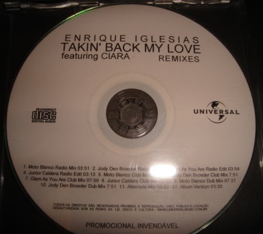 Taking Back My Love-Enrique Iglesias lyrics & chords - Traditional