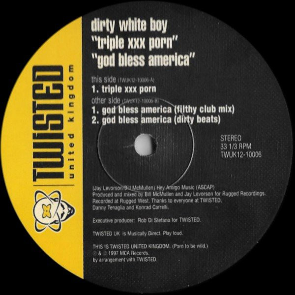 600px x 600px - Dirty White Boy â€“ Triple XXX Porn / God Bless America (1997, Vinyl) -  Discogs