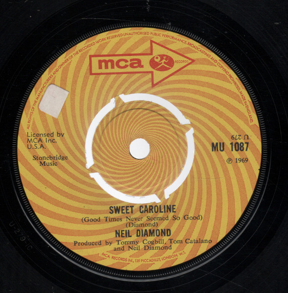 Neil Diamond Sweet Caroline 1969 Vinyl Discogs 