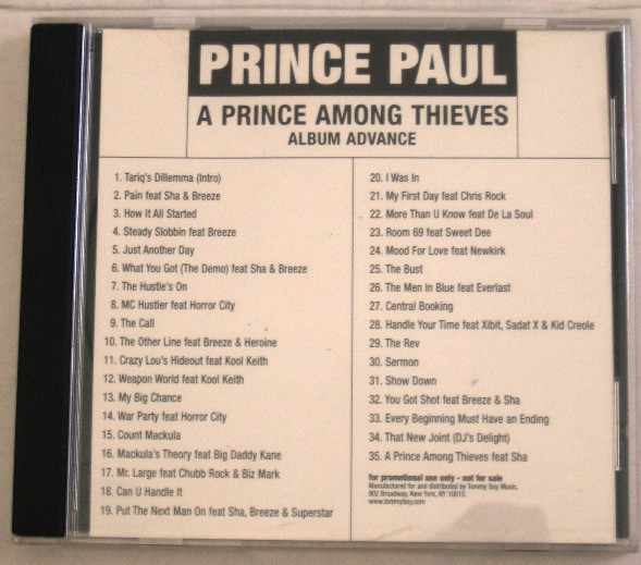 Prince Paul – A Prince Among Thieves (1999, Vinyl) - Discogs