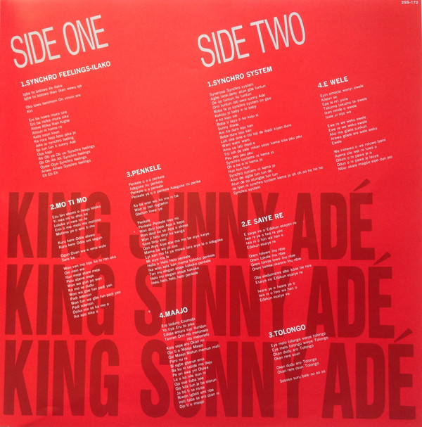 télécharger l'album King Sunny Adé & His African Beats キングサニーアデ - Synchro System シンクロシステム