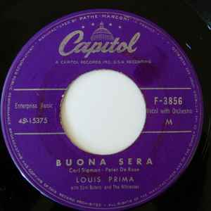 Louis Prima, Sam Butera And The Witnesses, Buona Sera / Beep! Beep!, Vinyl  (7, 45 RPM, Single)