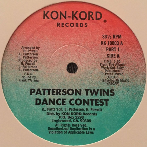 ladda ner album Patterson Twins - Dance Contest