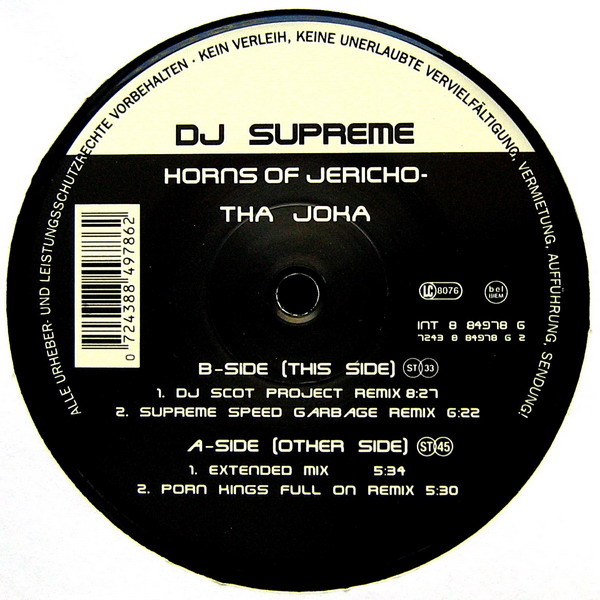 DJ Supreme – Tha Horns Of Jericho (1997, Vinyl) - Discogs