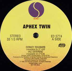 Aphex Twin – Donkey Rhubarb (1995, Vinyl) - Discogs