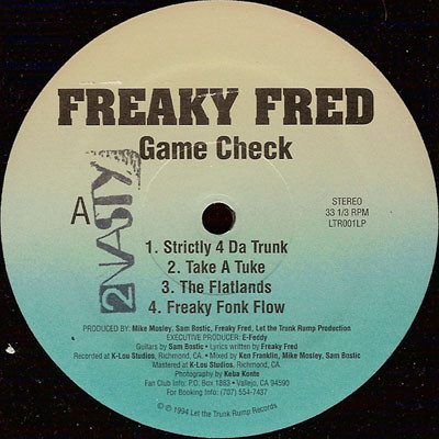 Freaky Fred – Game Check (1994, Vinyl) - Discogs