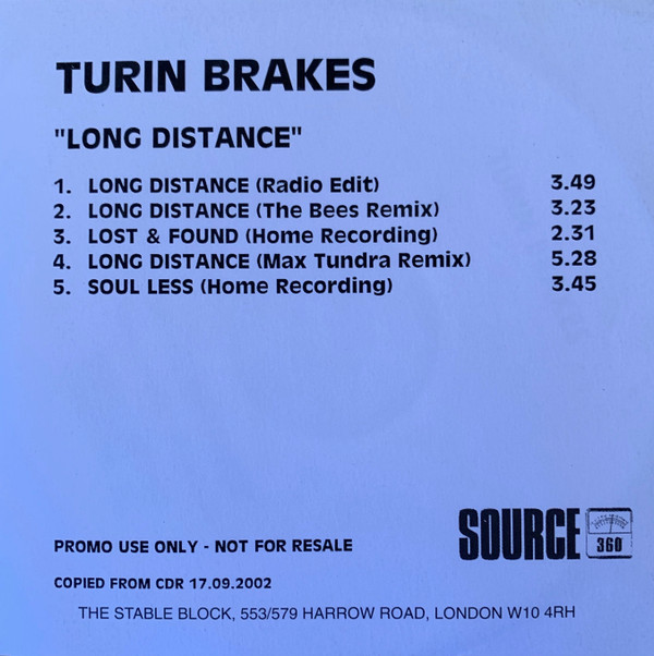 télécharger l'album Turin Brakes - Long Distance